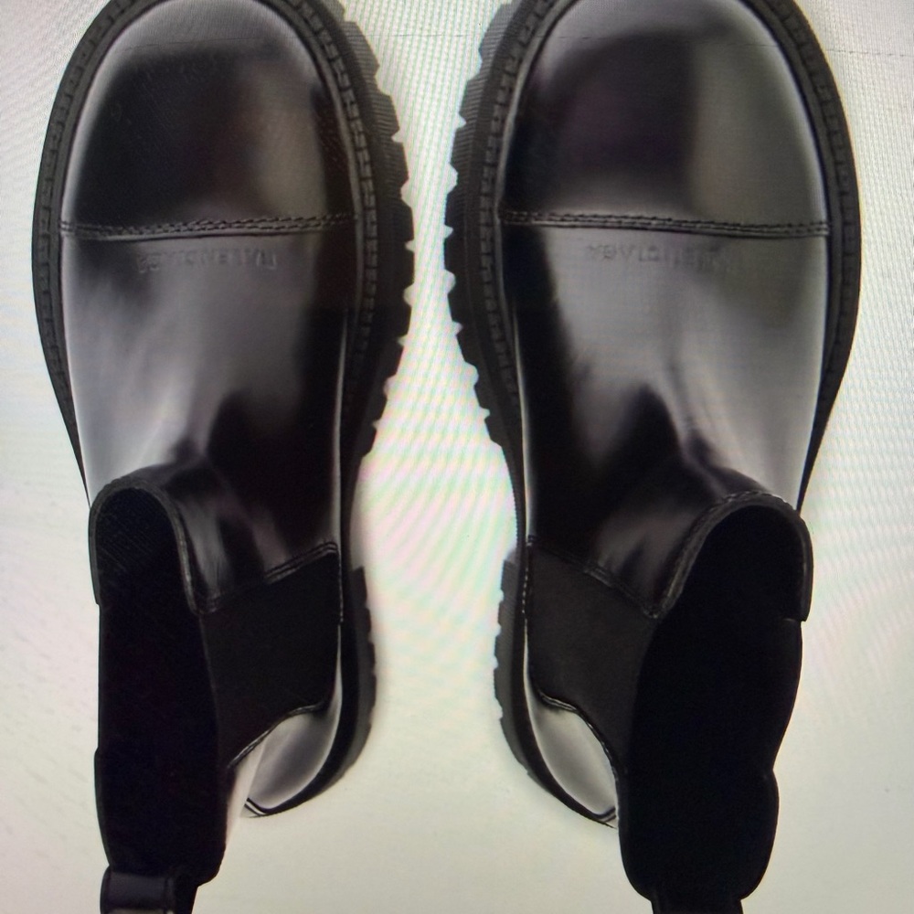 Balenciaga Glossy Black Ankle Booties